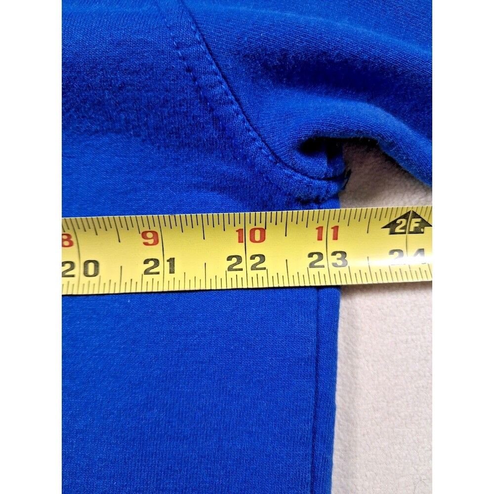 Champion Hoodie Blue Mens Large Full Zip Sweatshirt Logo Pocket - Picture 9 of 16